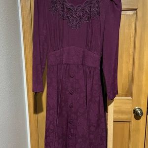 Karin Stevens long burgundy dress, size 8